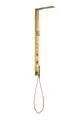 AXOR-HG-AXOR-ShowerComposition-Duschpaneel-mit-Thermostat-Kopfbrause-110-220-1jet-und-Schulterbrause-Polished-Gold-Optic-12595990 gallery number 1